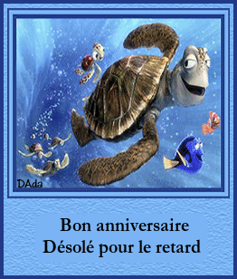 Gif animé joyeux anniversaire désolé pour le retard
